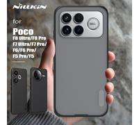 Para Xiaomi Poco F8 Ultra / F8 Pro /F7 Ultra / F7 Pro / F7 / F6 / F5 5G funda Nillkin Frosted Shield funda dura para PC mate 360 Black
