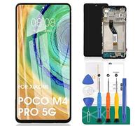 para Xiaomi Poco M4 Pro 5G Pantalla LCD para Redmi Note 11T 5G Pantalla LCD para Redmi Note 11S 5G Pantalla táctil para Xiaomi Redmi Note 11 China 5G Digitalizador Asamblea Reparación Kits(Black)