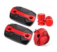 Para XMAX 250 300 2017-2025 Accesorios Para Motocicleta Tapa Del Depósito De Líquido De Frenos Y Tapón De Llenado De Aceite QAQMHVCVB(A-Red)
