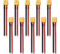 Para XT60 hembra macho Cable Set 10 piezas 12AWG Flexible Silicona Cobre Alambre para RC Vehículo para Lipo Conexión y Distribución (30cm)