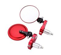 Para Y&amaha Espejo Lateral Del Extremo Barra Plegable Redonda 3 Pulgadas De La Motocicleta Espejos laterales motocicleta(ROJO)
