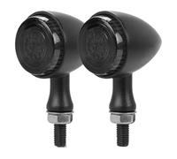 para Yam&aha Indicadores De Giro De Motocicleta De 12 V Luz De Señal De Giro De Motocicleta Lámpara Indicadora De Metal Intermitente Ámbar Señal De Giro para Motocicleta(2pcs Black)