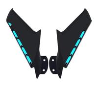 para Yam&aha YZF-R1 YZF R1 2009-2014 Motocicleta Modificada Espejo Trasero Lateral Delantero ala De Viento Fija Alerón Lateral Retrovisor Winglets Alerón Lateral De Motocicleta(Mattt Black Blue)