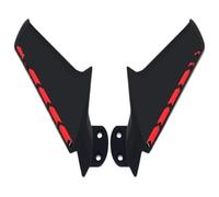 para Yam&aha YZF-R1 YZF R1 2009-2014 Motocicleta Modificada Espejo Trasero Lateral Delantero ala De Viento Fija Alerón Lateral Retrovisor Winglets Alerón Lateral De Motocicleta(Mattt Black Red)