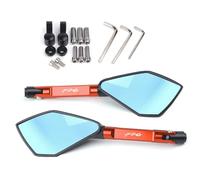 Para Yamaha FZ6 FZ-6 FZ6N FZ6S Motocicleta CNC Aluminio 8mm 10mm Espejo Retrovisor Lateral(Orange)