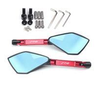 Para Yamaha FZ6 FZ-6 FZ6N FZ6S Motocicleta CNC Aluminio 8mm 10mm Espejo Retrovisor Lateral(Rojo)