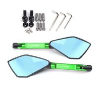 Para Yamaha FZ6 FZ-6 FZ6N FZ6S Motocicleta CNC Aluminio 8mm 10mm Espejo Retrovisor Lateral(Verde)