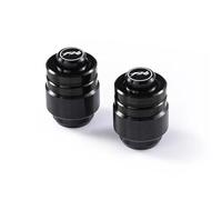 para Yamaha FZ6 FZ6R FZ6-S2 2004-2010 Accesorios De Motocicleta CNC Soporte Lateral Ampliar Extensión Y Tapas Aire Válvula Neumático(Two Black)