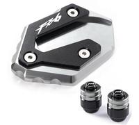 para Yamaha FZ6 FZ6R FZ6-S2 2004-2010 Accesorios De Motocicleta CNC Soporte Lateral Ampliar Extensión Y Tapas Aire Válvula Neumático(A Set Titanium)