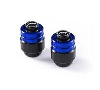 para Yamaha FZ6 FZ6R FZ6-S2 2004-2010 Accesorios De Motocicleta CNC Soporte Lateral Ampliar Extensión Y Tapas Aire Válvula Neumático(Two Blue)