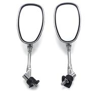 Para Yamaha FZ6 MT03 BT1100 XJR400 XJR1200 XJR1300, Espejo Retrovisor Lateral Cromado Para Motocicleta, Espejos Laterales Negros De Plástico ABS, Perno De 10mm(Chrome)