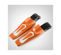 Para Yamaha MT07 MT-07 MT 07 2014 2015 2016 CNC Aluminio Motocicleta Reposapiés De Pasajero Pedales Traseros Plegables HQGQCEZEK(Orange)