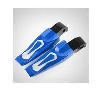 Para Yamaha MT07 MT-07 MT 07 2014 2015 2016 CNC Aluminio Motocicleta Reposapiés De Pasajero Pedales Traseros Plegables HQGQCEZEK(Blue)