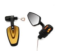 Para Yamaha Mt07 Mt09 Fz07 Fz09 Mt/fz 07 09 Mt10 Xsr 700 22mm Motocicleta Vista Trasera Manillar Extremo Espejos Espejo Lateral Señal De Giro(Oro)