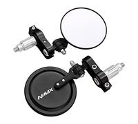 Para Yamaha N-MAX NMAX125 NMAX155 NMAX150 2015-2021 Espejos Retrovisores De Motocicleta Redondos 7/8 "Barra De Manija Extremo Plegable Espejo Lateral De Motocicleta Universal(Negro)
