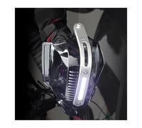para Yamaha para Cygnus X125 Xmax 300 para Fazer 250 R15 R6 2017 R1 2008 MT 10 Protector De Guardamanos Parabrisas con Luz Paramanos Motocicleta(Black-White Light)