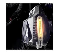 para Yamaha para Cygnus X125 Xmax 300 para Fazer 250 R15 R6 2017 R1 2008 MT 10 Protector De Guardamanos Parabrisas con Luz Paramanos Motocicleta(Black-Amber Light)