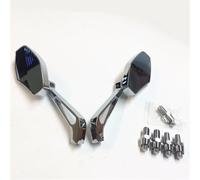 Para Yamaha Street Bike MT-01 / MT-03 / TDM900 / FZ1 / FZ6 / YBR / XJR1300 / XJ6 / V-max Espejos Cromados Para Motocicleta Con En El Sentido De Las Agujas Del Reloj