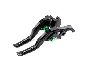 Para Yamaha TRACER 7GT + 2020-2026 Moto CNC Juego Palancas Freno Embrague | Alcance Ajustable, Aluminio CNC, Agarre Ergonómico, Ajuste Directo(Short Green)