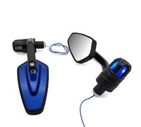 Para Yamaha Xtz700 Xjr1300 Vmax 1200 1700 V Max Tenere 700 22mm Retrovisor Para Motocicleta Manillar Extremo Espejos Espejo Lateral Señal De Giro(Azul)
