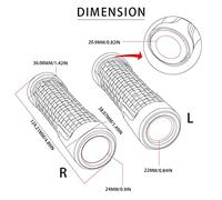 para Yamaha YZF-R15/YZF R15/YZFR15 2008 09 10 11 12 13 14 15 16 17 2018 7/8 "22mm Motocicleta Calle Carreras Bicicleta Antideslizante Manillar Empuñaduras