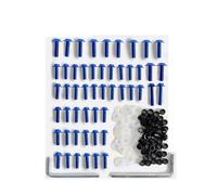 para Yamaha YZFR6 1999-2002 Kit De Tornillos Arandelas Clips Pernos Carenado Carrocería Pernos Cuerpo Carenado(Blue)
