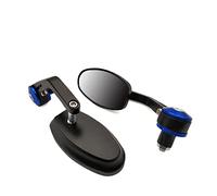 Para YH TRX850 FZR400 BT1100 XJR400 MT 07 09 10 Espejo De Motocicleta 7/8 "y 22mm, Manija Barra, Retrovisor Lateral, Vidrio Blanco(AZUL)
