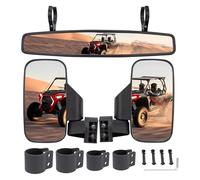 Para YXZ Para Rhino Para Viking/para Wolverine Para Polaris Para Ace Para Ranger Espejo Retrovisor Lateral UTV Con Jaula Antivuelco 1,75" A 2" Espejo Retrovisor Exterior