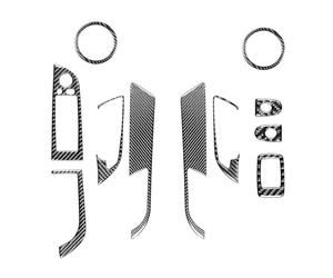 Para Z4 E89 2009-2016 11 Piezas Panel Puerta Coche Con Volante Izquierda Cubierta Interruptor Elevación Ventana Moldura Decorativa Fibra Carbono Equipamiento interior