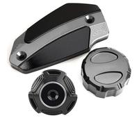 Para Z650 Z650RS Para Ninja650 Para Versys650 2017-2024 Tapa Del Depósito De Líquido De Freno Delantero Y Trasero Para Motocicleta QAQMHVCVB(3 pcs-Grey)