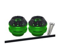 Para Z650 Z900 Z900RS Z900SE 2017-2023 Motocicleta CNC Protector De Rueda Eje Delantero Trasero Horquilla Deslizadores Tapa Almohadilla Deslizadores marco(Frente verde)