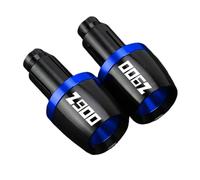 para Z900 2016-2024 Puños de Manillar universales Tapa de Extremos de Manillar Tapones de contrapeso Deslizante Extremo de Manillar de Motocicleta Tapón de Extremo de Manillar de Motocicleta (Azul)