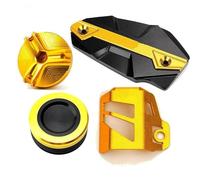 Para Z900 2017-2025 Protector Del Tapón De Llenado De Aceite Del Depósito Maestro Del Cilindro De Líquido De Freno De Motocicleta AJOHBM(4-Gold)