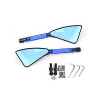 Para Z900 Z1000 Z800 Z750 Z650 Z300 Z250 Z125 Espejo Universal Para Motocicleta Espejo Retrovisor Lateral CNC(Blue Big-Mirror)