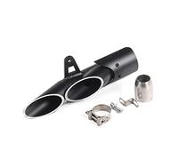 Para Z900 ZX6R Silenciador De Escape Para Motocicleta Fibra De Carbono Tubo De Escape De Escape Deslizante Doble Hacia Abajo(3)