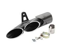 Para Z900 ZX6R Silenciador De Escape Para Motocicleta Fibra De Carbono Tubo De Escape De Escape Deslizante Doble Hacia Abajo(1)