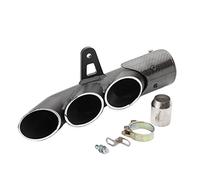 Para Z900 ZX6R Silenciador De Escape Para Motocicleta Fibra De Carbono Tubo De Escape De Escape Deslizante Doble Hacia Abajo(2)