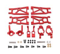 Para ZD DBX-10 1/10 Cubierta Dirección Balancín Metal Juego 5 Piezas Coches Control Remoto Vehículos Oruga Accesorios Mejoras Y Reemplazos Accesorio RC(Red)