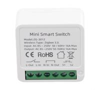 para zigbee para Smart Switch 16A Mini Relé compacto Sin Hub para | Para protocolo Zigbee 3.0, para no necesita concentrador para control local, carga máxima de 16 A, se adapta a cajas de 41 mm