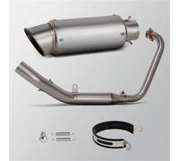 Para Zontes Para ZT125 ZT155 Z1 Z2 2021-2024 Silenciador Escape | Silenciador Proyecto Motobike Completo Escape Para Kit Colector Bicicleta Calle(Silver A)