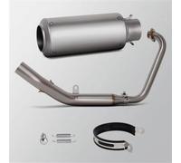 Para Zontes Para ZT125 ZT155 Z1 Z2 2021-2024 Silenciador Escape | Silenciador Proyecto Motobike Completo Escape Para Kit Colector Bicicleta Calle(Silver B)