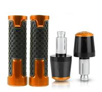 Para ZX10R 2006 2007 2008 2009 2010 2011 2012 2013 2014 2015,Empuñaduras De Manillar Motocicleta, Tapa Antideslizante, Tapón Extremos Piezas(Orange)