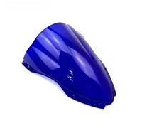 para ZX10R 2016 2017 2018 2019 Pantalla De Carreras Motocicleta Parabrisas Negro Accesorios Doble Burbuja Extensión del Parabrisas(BLU)