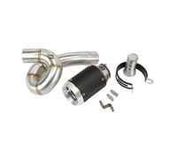 Para ZX6R ZX636 Tubo De Enlace Medio De Escape De Motocicleta Deslizante 51mm Escape De Fibra De Carbono Moto DB Killer 2009-2017(3)