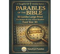 Parables of the Bible: 50 Jumbo Large Print Bible Word Search Puzzles for Seniors, Christian Gift, Easy-to-Read Font Size 30, Relaxing Scripture-Based Activities (EasyEye Puzzles Christian Corner)