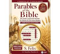 Parables of the Bible: 50 Jumbo Large Print Word Search Puzzles For Seniors & Low Vision Readers (EasyEye Puzzles Christian Corner)