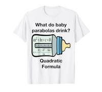 Parábolas Divertidas para bebés, fórmula cuadrática, Profesor de matemáticas Camiseta gráfica económica