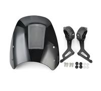 Parabrisas Accesorios Protección contra Viento Pantalla Frontal Motocicleta para Triumph, Bonneville Bobber Parabrisas Carenabris(Negro)