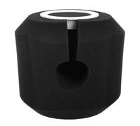 Parabrisas Acústico Negro de Esponja para Micrófono de Grabación | Directo y Estudio, Reduce Ruido de Viento, Compatible Micrófono de Condensador
