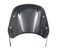 Parabrisas Carbono para Motocicleta, Deflector Viento, Cubiertas para Parabrisas, Lente Pantalla para, Faros Redondos 6,5 "-9,45"(Carbon Painting)